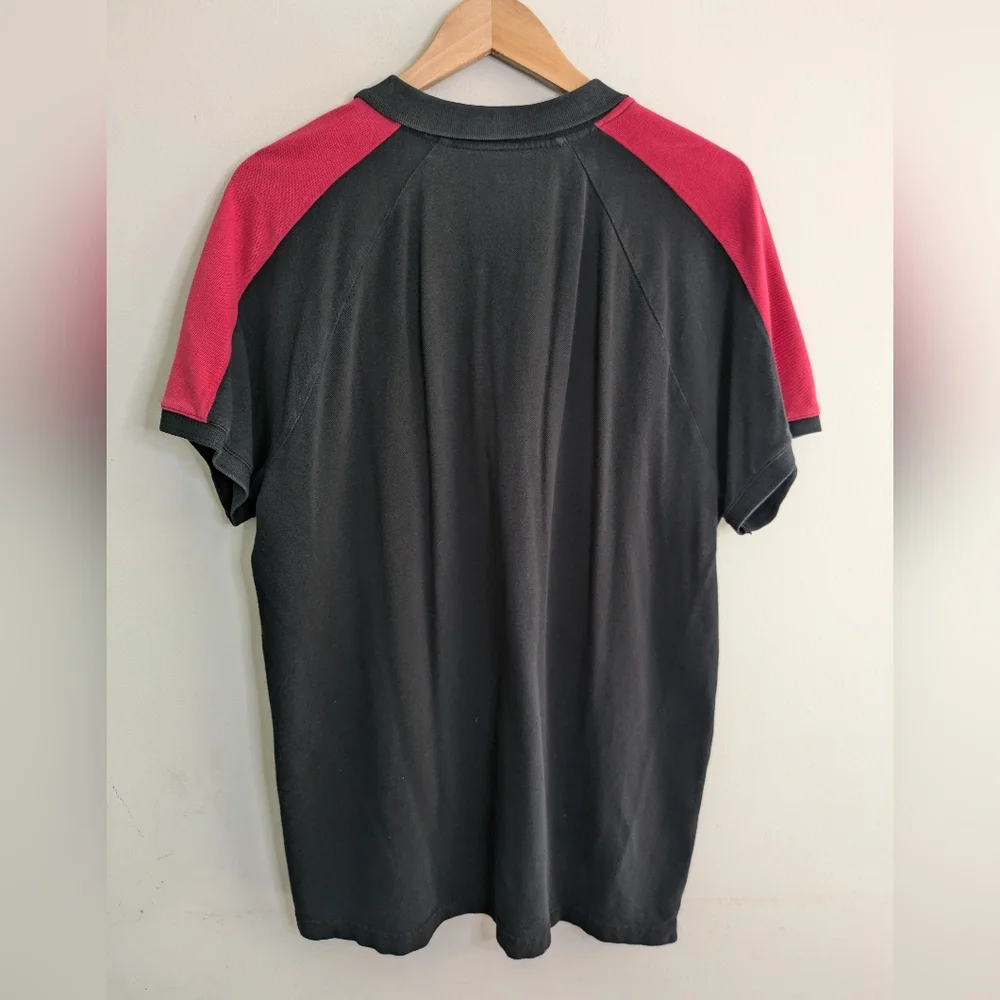True Religion Vintage Red Black Polo Shirt Size XL